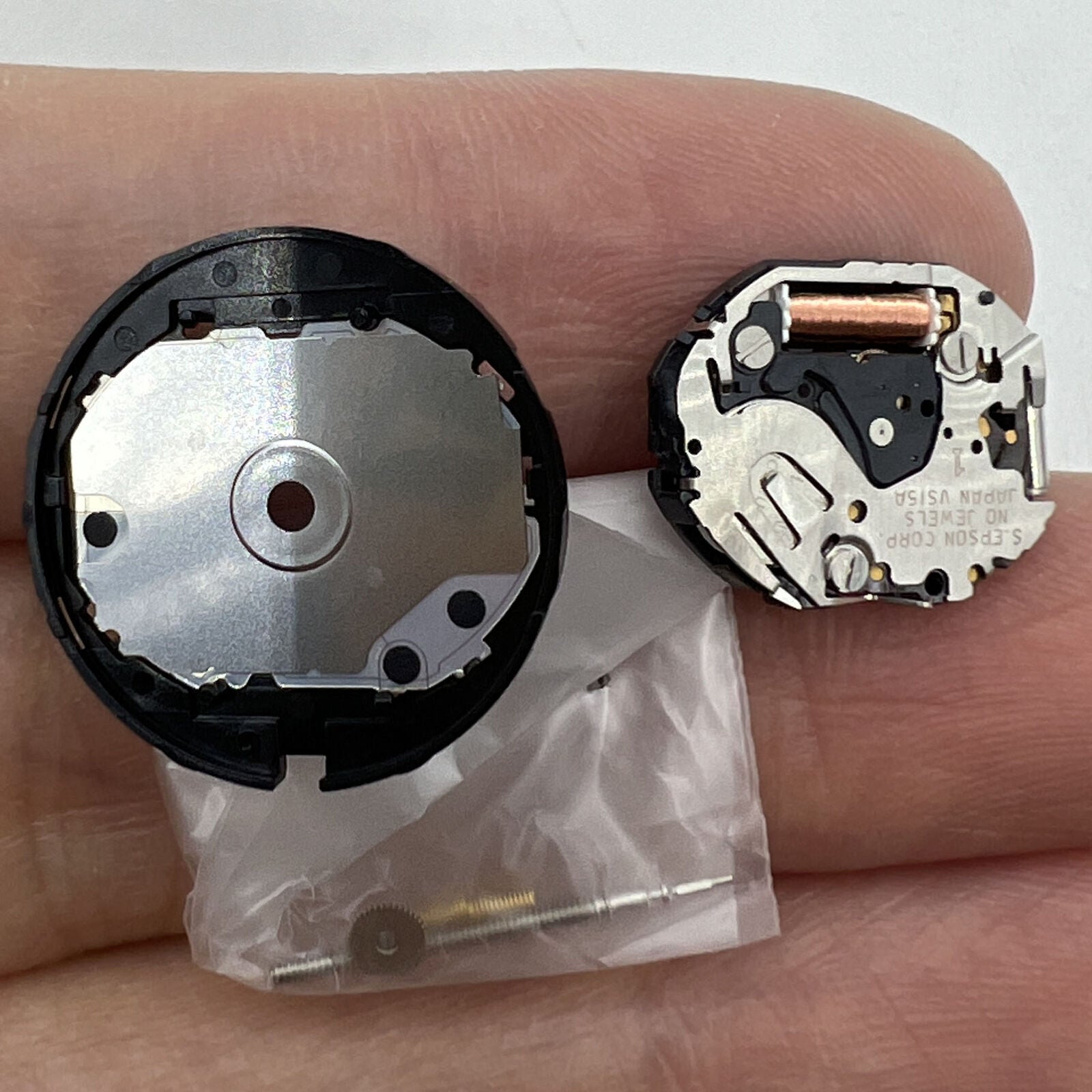 Hattori Epson TMI VS15A solar-powered quartz watch movement from Japan, precise and reliable accessory.
