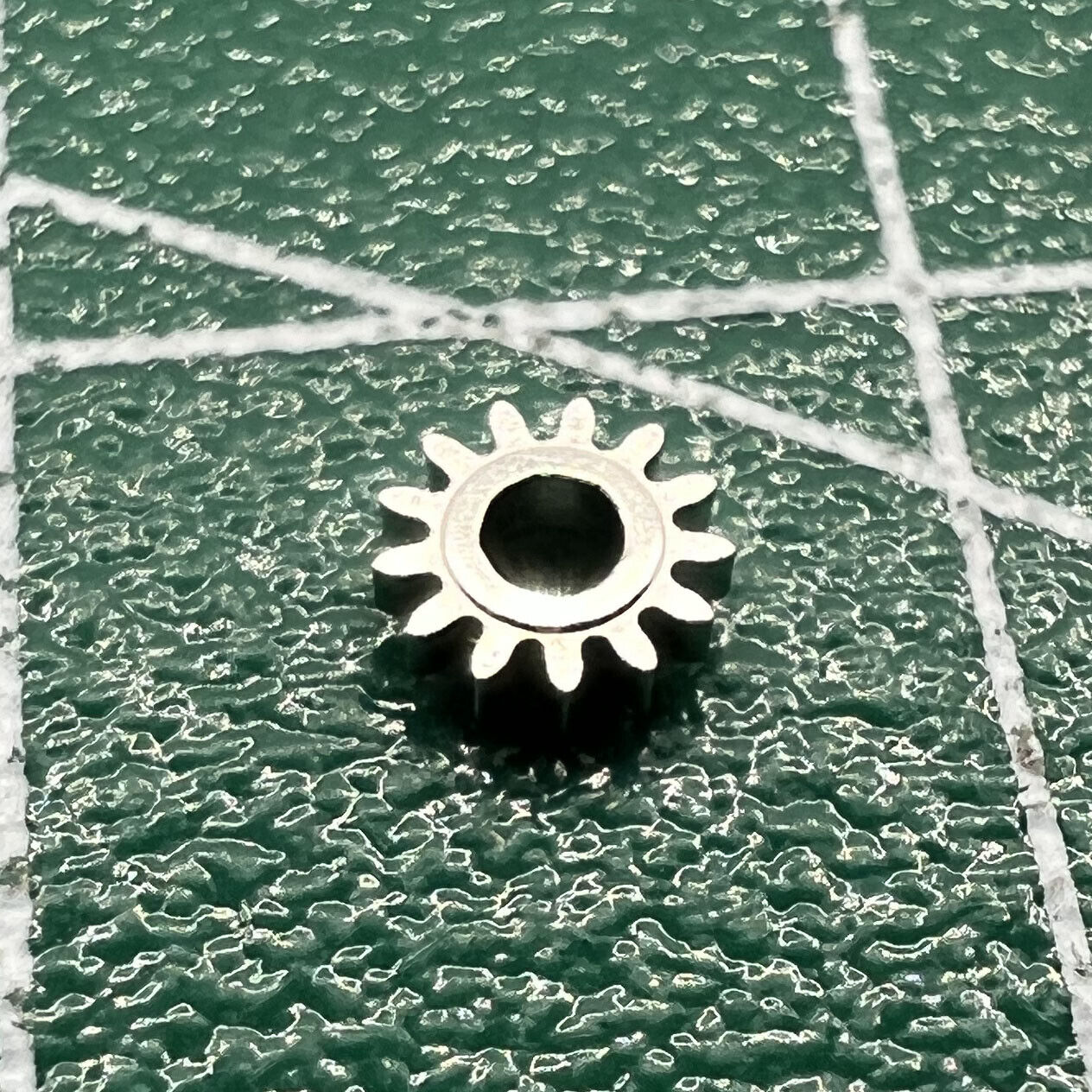 Silver winding pinion gear for ST3600 ETA6497 watch movement, precision component.