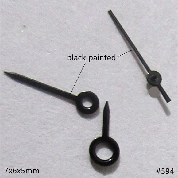 7mm Black Painted Watch Hands Set for Miyota 2035 2115 2105 2305 Movement