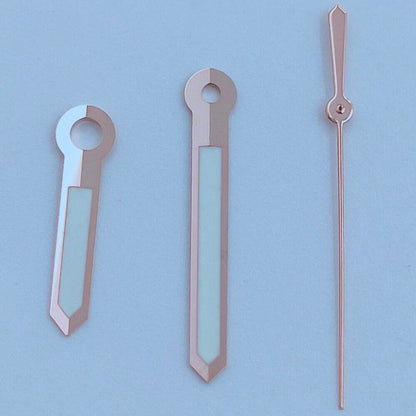 13 mm roségoldene Zierleiste, weiß lackiert, grüne Leuchtzeiger für NH35 NH36 7S26
