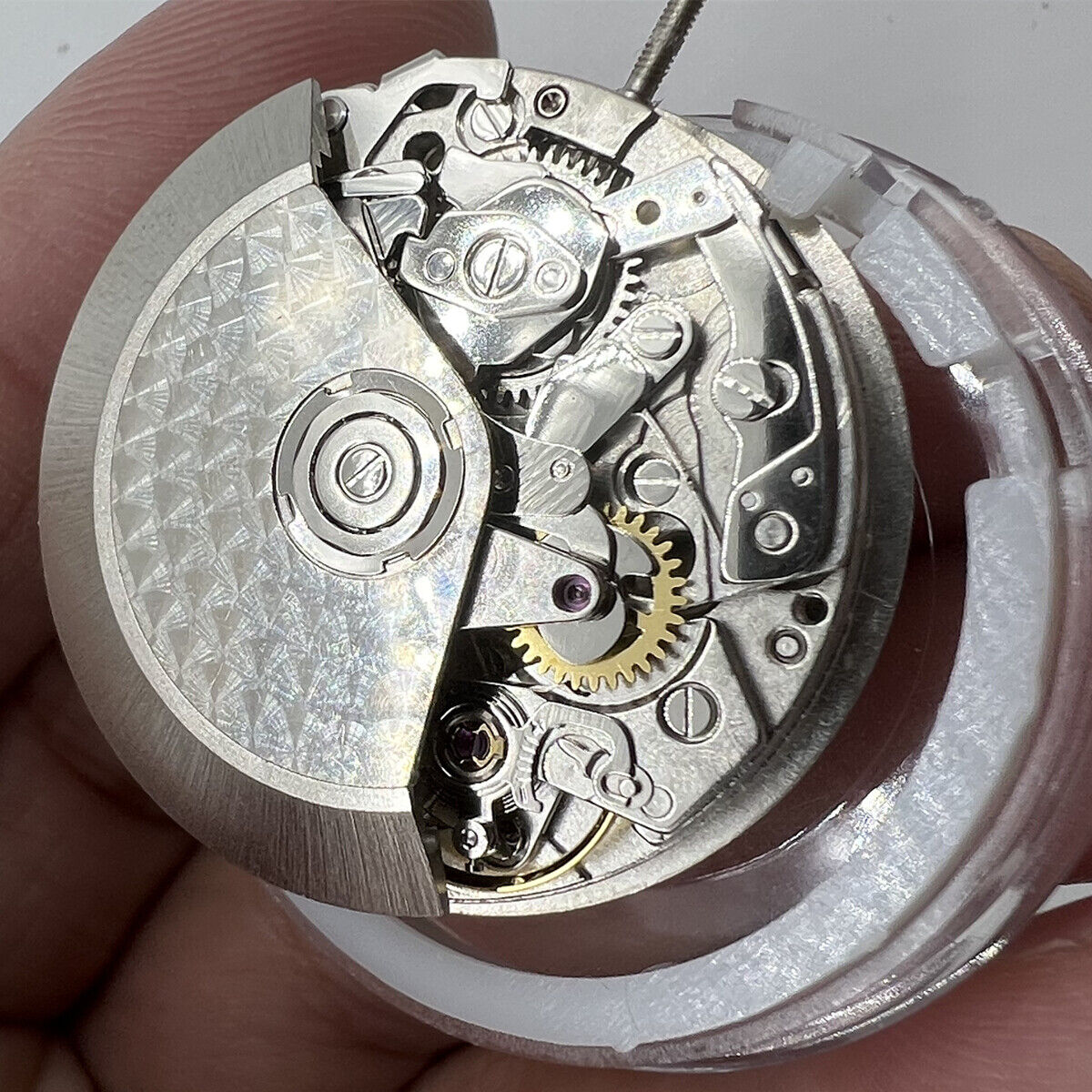 Asian 7750 Automatic Chronograph Movement by ETA with small seconds at 6 o'clock, precision watch part.