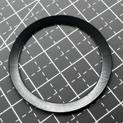 36mm black ceramic bezel insert with clear numerals for durable watch customization.