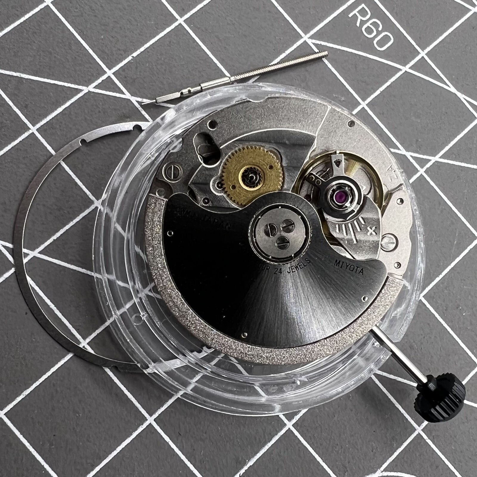 Miyota Citizen 9039 automatic mechanical movement with elegant 3-hand watch mechanism, no calendar.