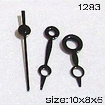Black watch hands set for Miyota 2035 movement, 10mm/8mm/6mm lengths by NO.1283, precision fit and design.