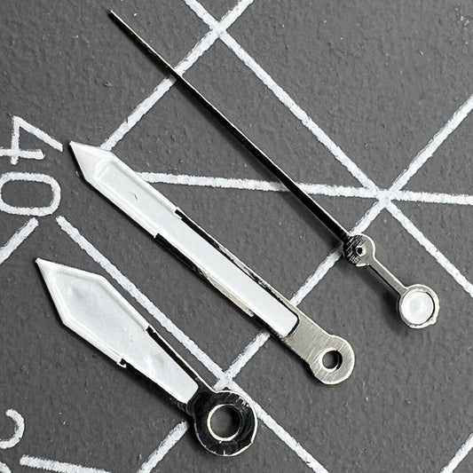Aiguilles de montre neuves avec garniture blanche pour mouvement à quartz Miyota 2035 P1-H4-C113 