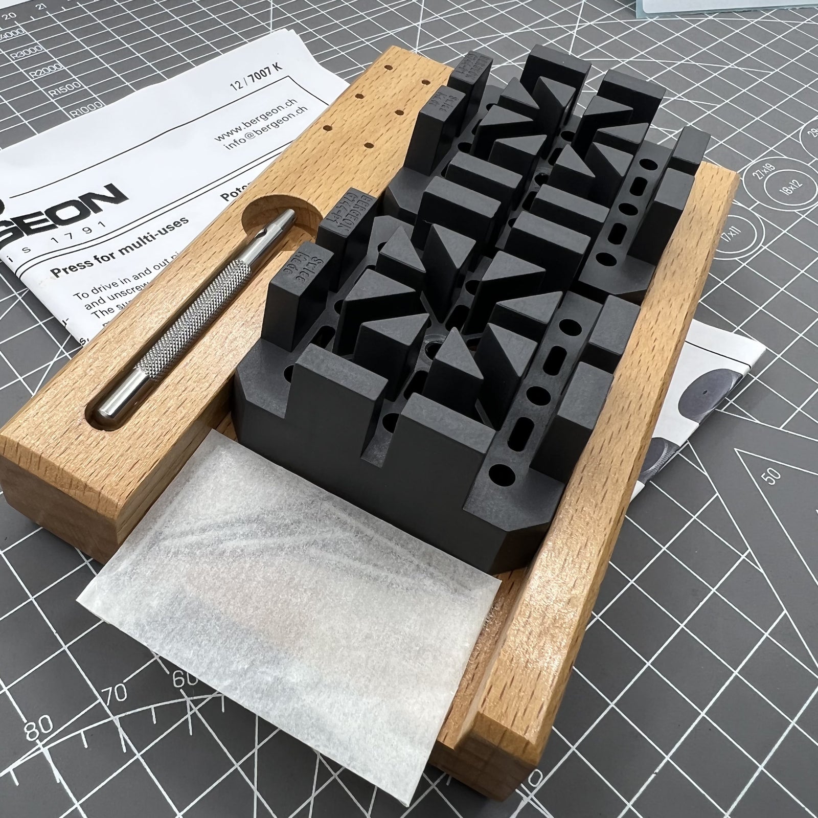 Swiss Bergeon 6744-1 precision tool for removing watch band pins, ideal for strap adjustments.