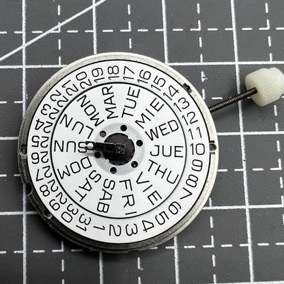ETA 955.122 Quartz Movement Double Calendar 3 Hands Movement