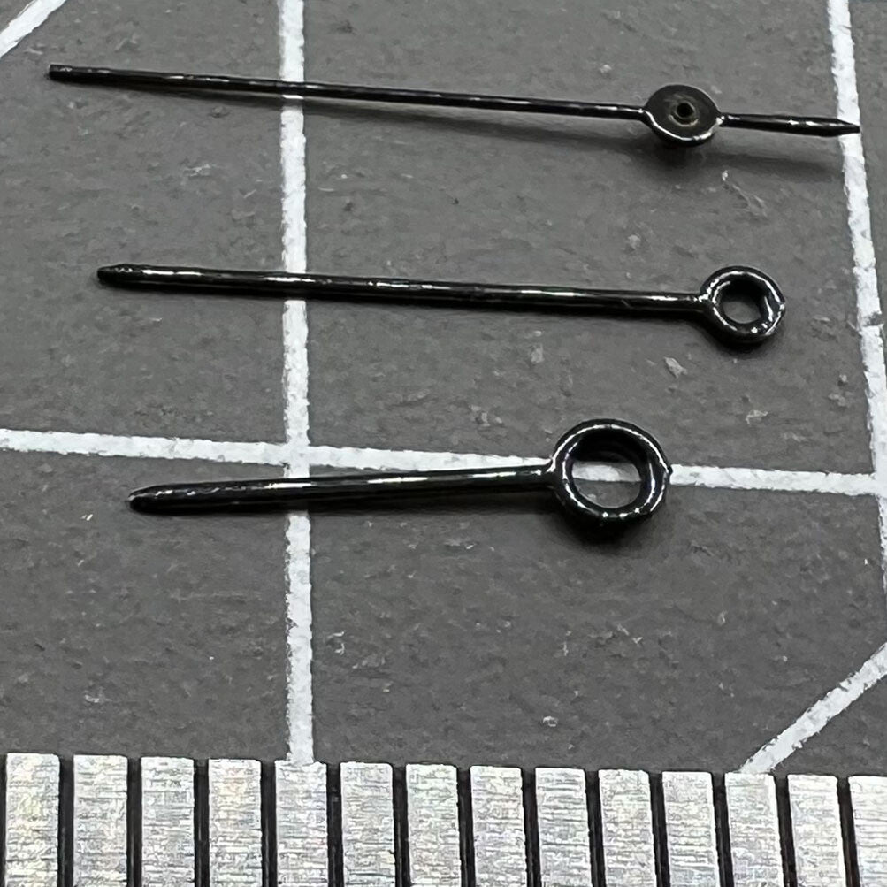 Black NO.1519 watch hands set for Miyota 2035, lengths 14mm, 12mm, 9mm, precise fit accessory.