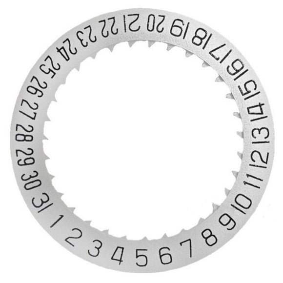 Silver KA Font Date At 6 Date Disk Wheel Date Wheel for Miyota 8215 Movement