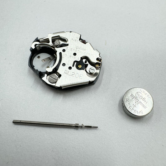 Set of 5 Hattori Epson AL20 quartz watch movements, precision Japan-made parts for watch repair.