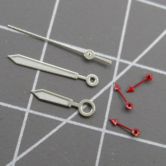 Petites aiguilles lumineuses rouges de 11,5 mm pour montres Miyota OS10 OS20 OS60 OS80