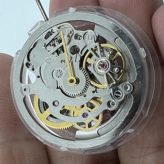 China Made Shanghai Silver Hollow Multifunctional Automatic Mechanical Movement