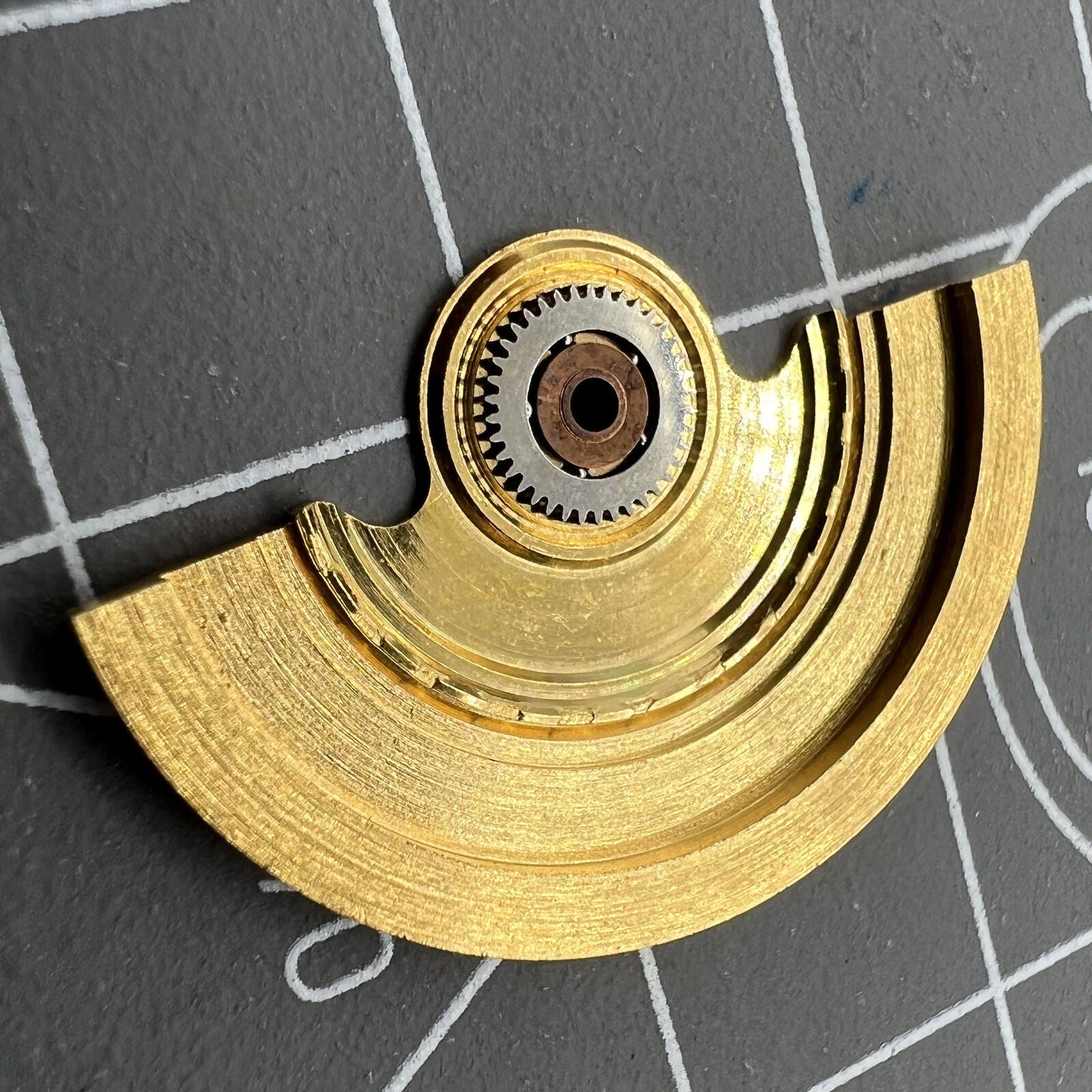 Golden rotor oscillating weight for PT5000 ETA2824 watch movement, improving automatic winding efficiency by Rotary.