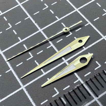 Goldglänzendes Lume Pfeilform Zeigerset 14mm für Seiko NH35 NH36 NH38 Uhrwerk