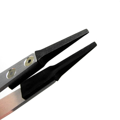 Horotec MSA12.711 Tweezer Carbon Fibre Hard Tipped Broad Flat Tip Watchmaker Too