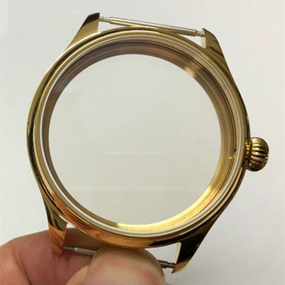 44mm Golden Uhrengehäuse aus 316L Stahl für Seagull ST3600 ST3621 ETA6497