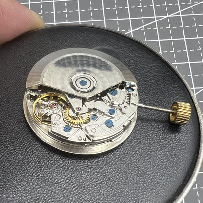 Schwarze Dandong Automatik Uhr mit 7753 mechanischem Werk, kleine Sekunde bei 9, eleganter Stil