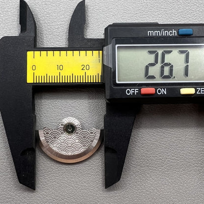 Silberner Rotor Waved brand for NH34 NH35 NH36 NH38 watch movements, oscillating rotor accessory