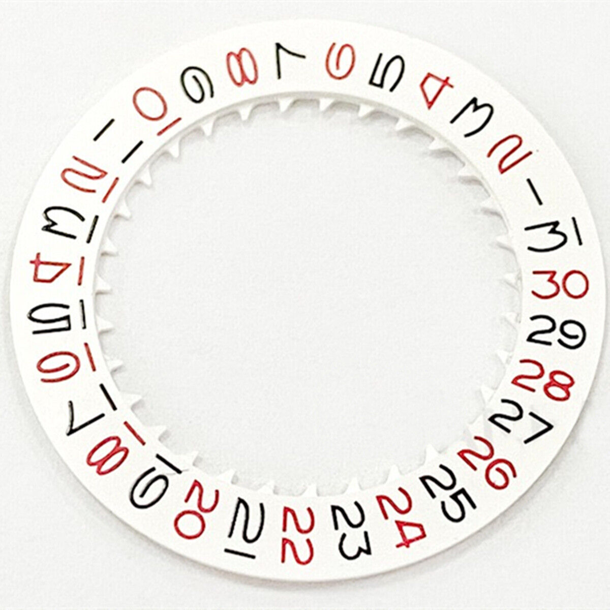 White date disk wheel with vintage black odd numbers for NH35 NH36 watch movement.