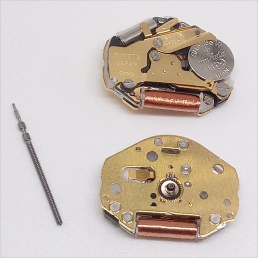 Miyota/Citizen 2035 quartz movement, golden gilted, precision watch repair part for smooth timekeeping.