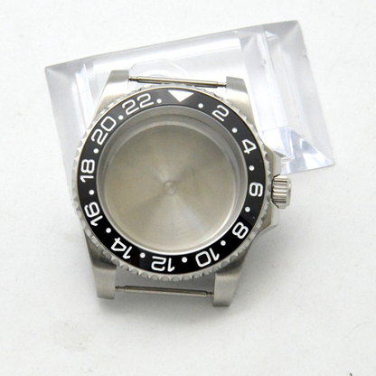 Montre de yacht automatique 40 mm GMT, boîtier compatible avec le mouvement NH35/36, verre saphir