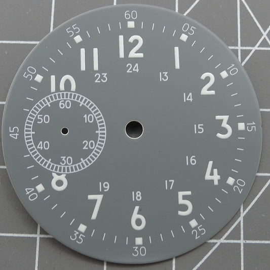 39mm green luminous watch dial for ETA6497 ST3600 movement enhancing visibility and style.