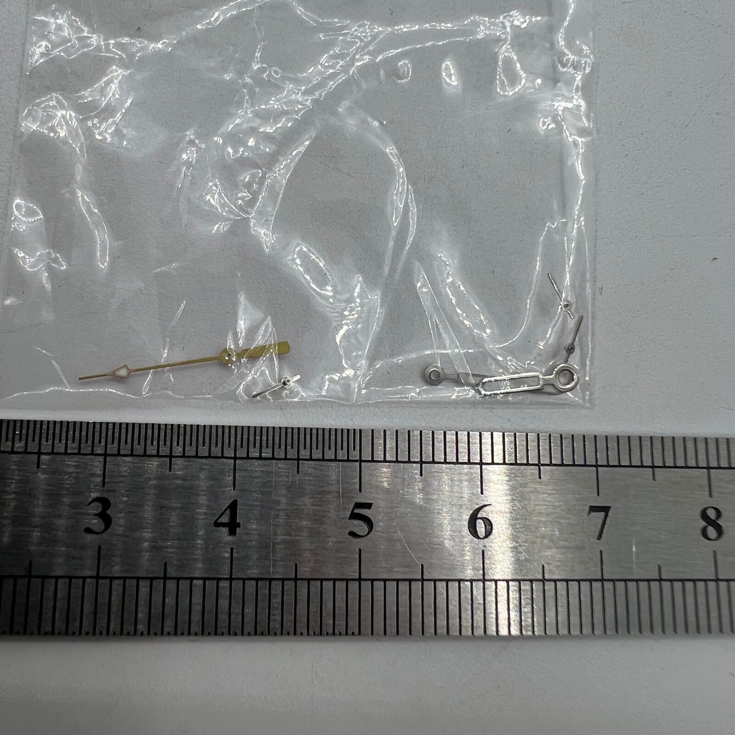 12mm red second hand with silver trim for Miyota OS series watch movements, precise replacement part.