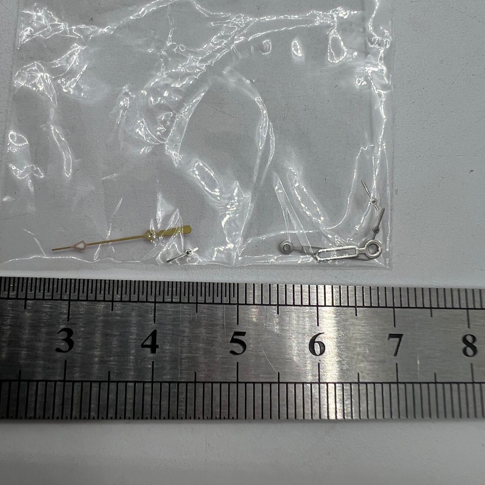 12mm red second hand with silver trim for Miyota OS series watch movements, precise replacement part.