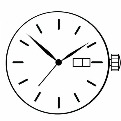 Hattori Epson TMI VJ43 quartz watch movement, Japan-made, precise timekeeping for repairs and replacements.