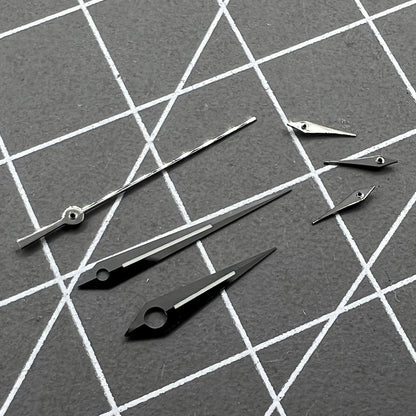 Polished Black Luminous Watch Hands for Ronda 5040B Quartz Movement