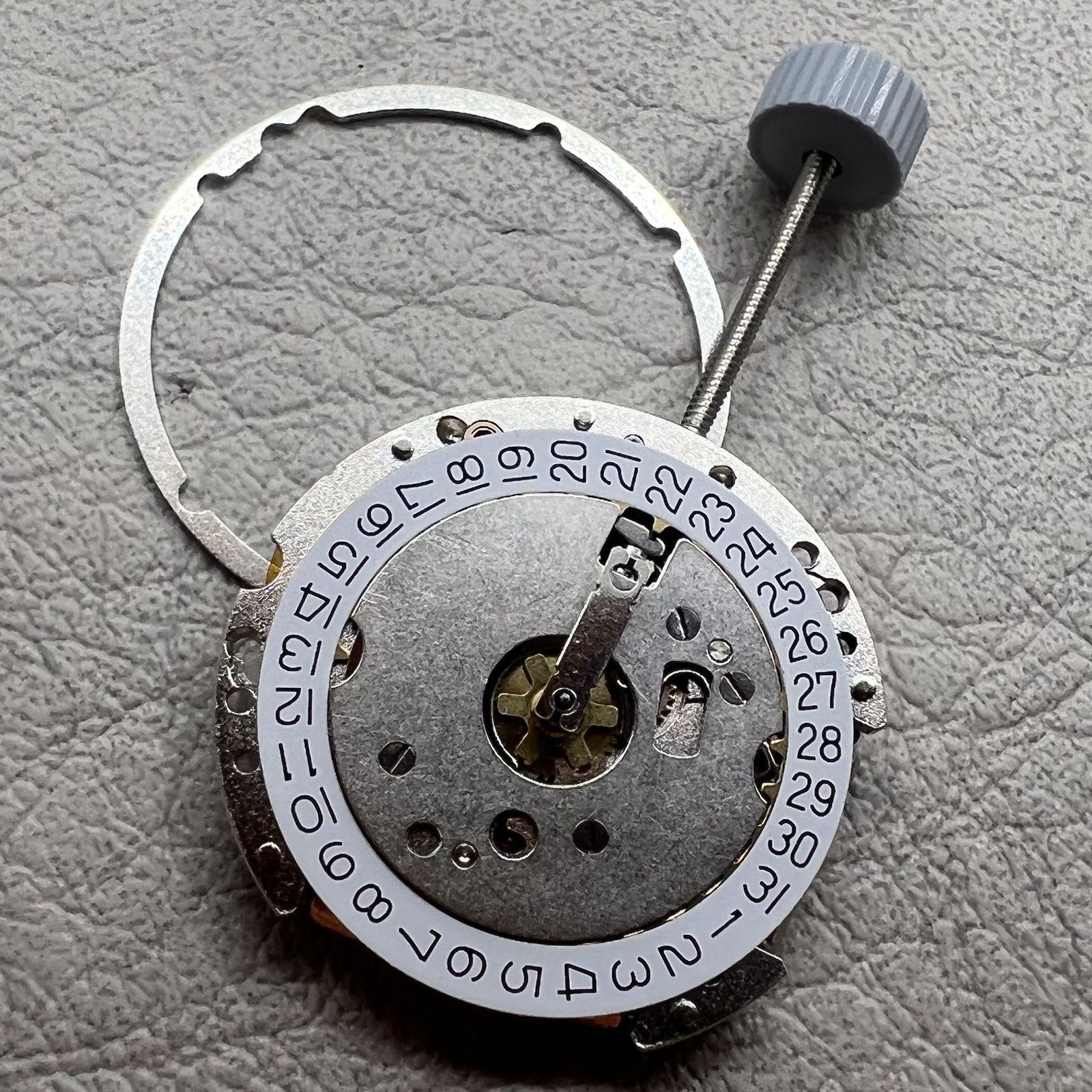 Swiss Ronda 775 quartz watch movement with date display at 3 o'clock, precision timekeeping