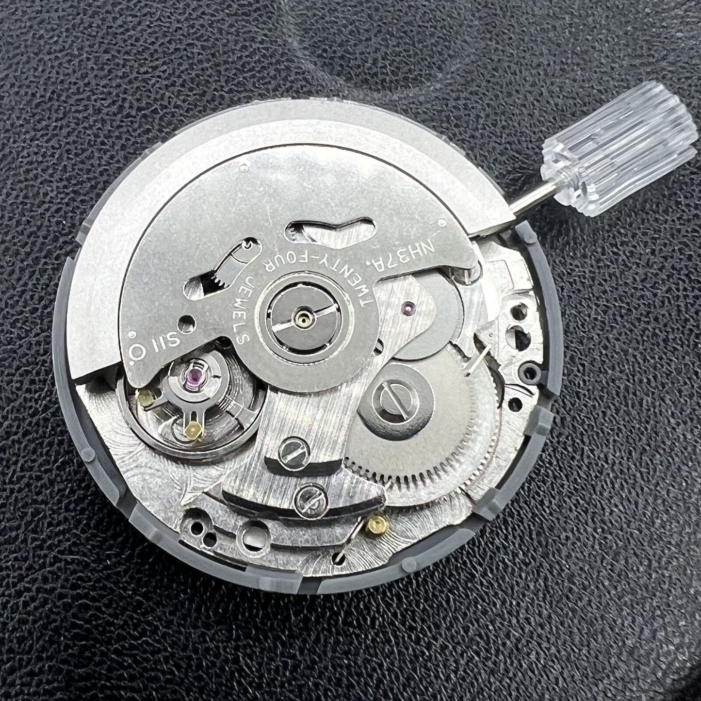 NH37A automatic watch movement by Seiko, single calendar, precise mechanical gear for durable timekeeping.