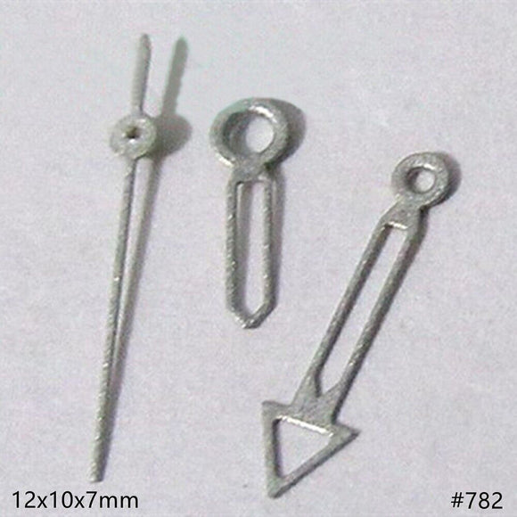 12mm Hollow Silver Trim No Lume Watch Hands Set for Miyota 2035 2115 2105 2305