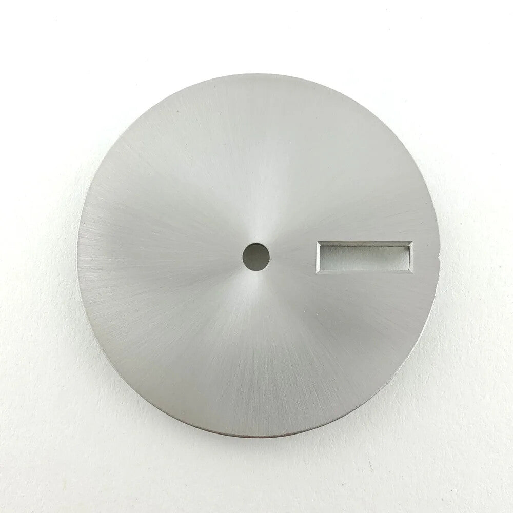 28.5mm solid color metal watch dial, compatible with NH36 movement, no lume.