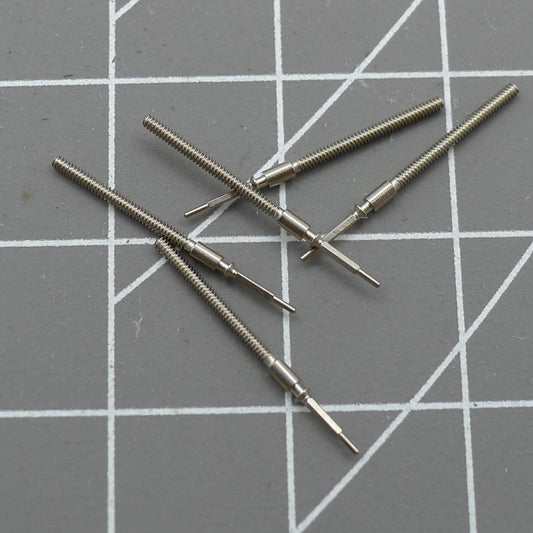 Set of 5 watch winding stems for ETA 2824-1 2834-1 2836-1 movements, compatible spare parts.