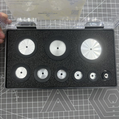 Swiss Bergeon 5700-52 soft upper dies with round heads for watchmaking, precision adiprene material.