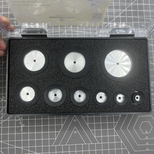 Swiss Bergeon 5700-52 soft upper dies with round heads for watchmaking, precision adiprene material.