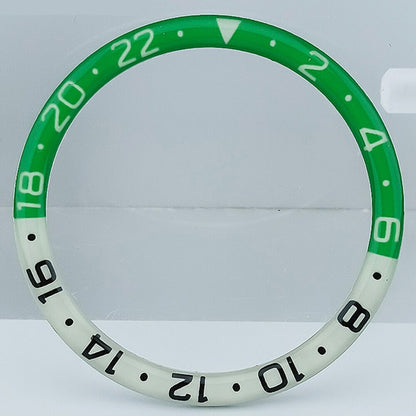 Lunette de montre lumineuse bleue en résine et alliage d'aluminium de 38 mm pour les séries SKX007 et SKX011