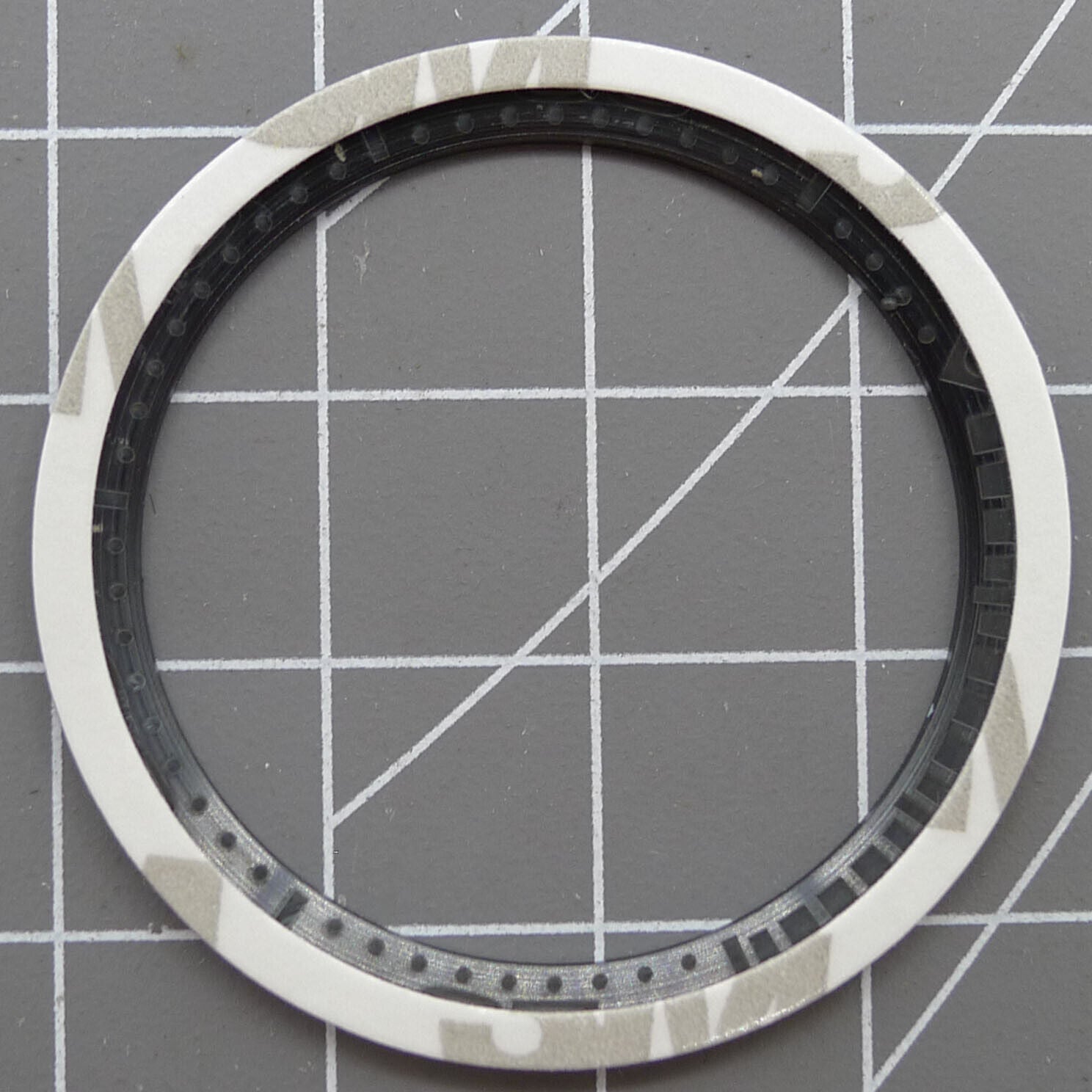 38mm red ceramic waterproof watch bezel, polished finish for men's watch accessories.