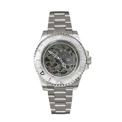 NH70 40mm Stainless Steel Watch Case Sapphire Glass Hollow Dial Luminous Hands