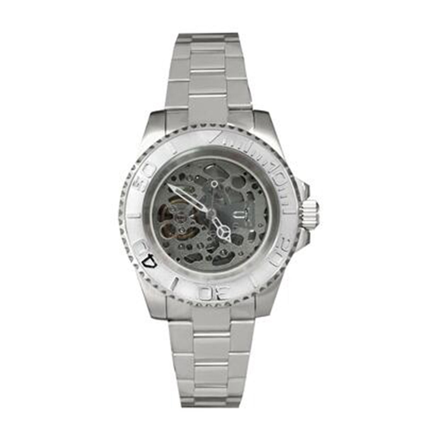 NH70 40mm Stainless Steel Watch Case Sapphire Glass Hollow Dial Luminous Hands