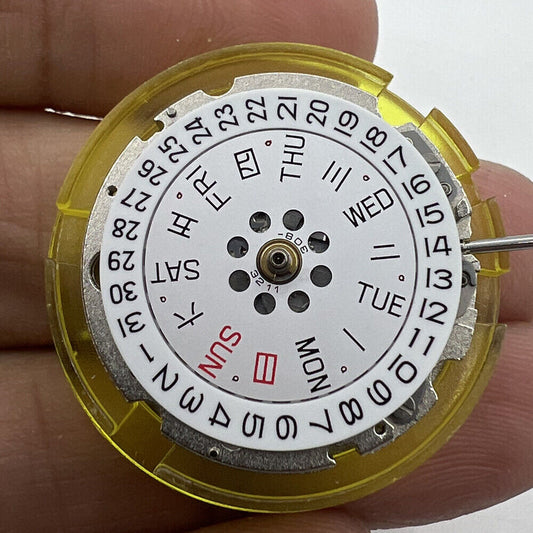 Genuine Silver Miyota Citizen 8200 8215 automatic watch movement with day date feature for precise timekeeping