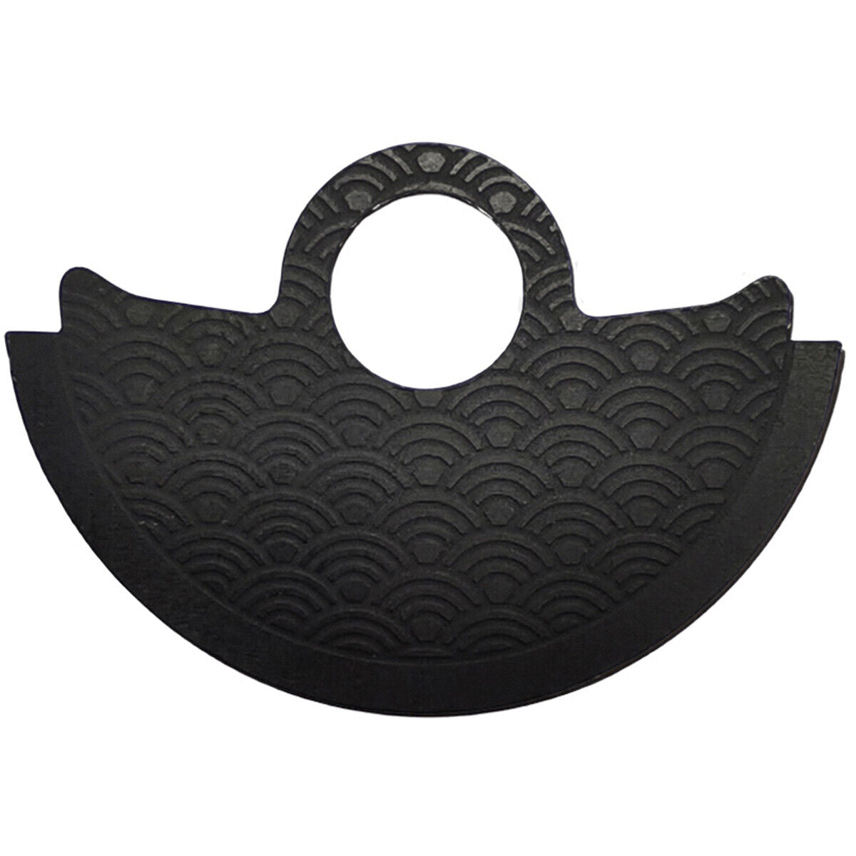 Waved black metal sheet overlay by Hammer for Miyota 9015 rotor, enhancing watch accessory style and durability