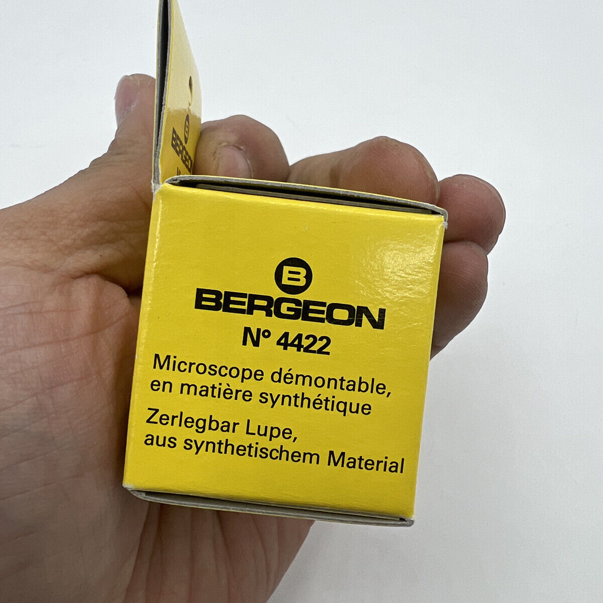 Bergeon 4422-3 black magnification loup eyeglass, 3.3x zoom for watchmakers' precision tasks