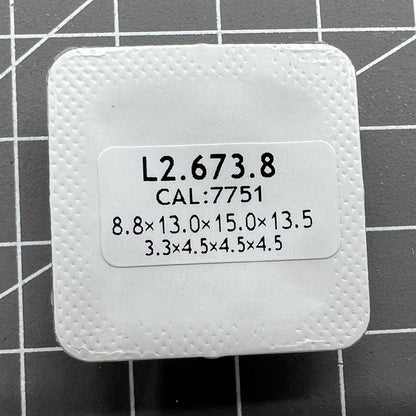 Blue polished watch hands without lume for ETA 7750/7751 movement, durable replacement.