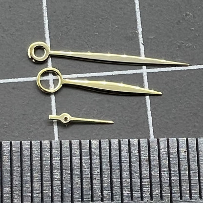 Willow leaf shape silver watch hands set by Seagull for ST3600 and ETA6497 movements