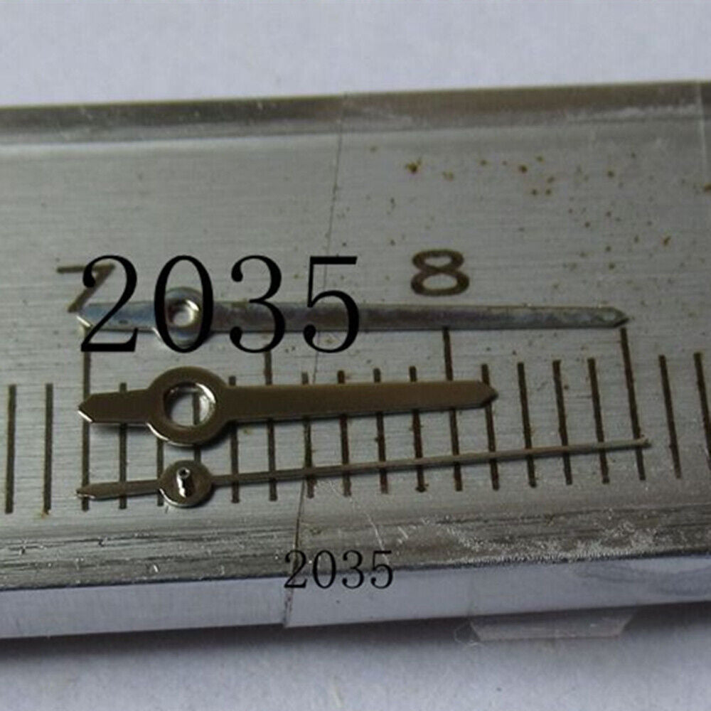 Silver polished arrow-shaped watch hand for Miyota 2035, 2115, 2105, 2305, 2315 movements.