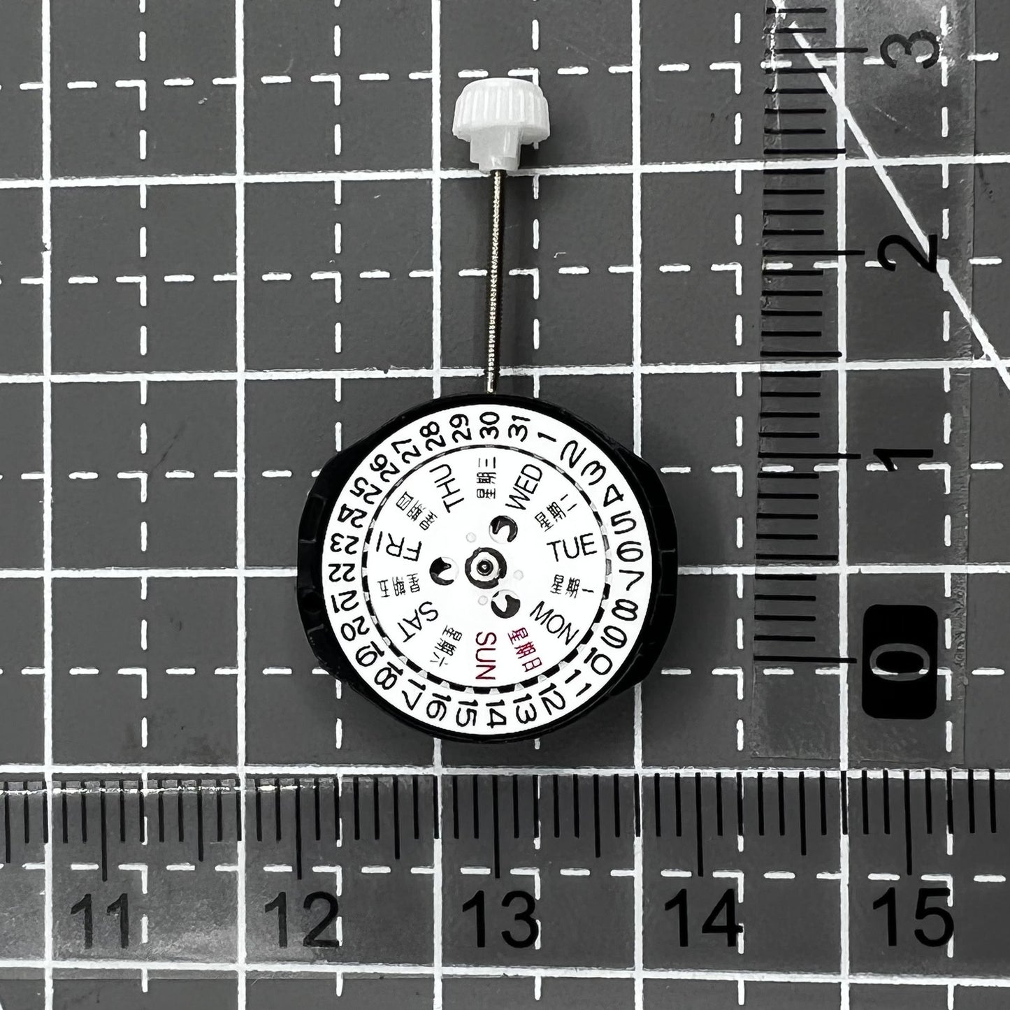 2 Stück Sunon SL25 Uhrwerk mit Datums und Wochentagsanzeige Quarz Uhrwerk