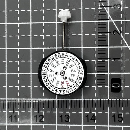 2 Stück Sunon SL25 Uhrwerk mit Datums und Wochentagsanzeige Quarz Uhrwerk