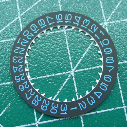 Wholesale Blue Font Black Background Watch Date Disk Wheel for NH35 Movement